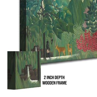 Equatorial Forest with Monkeys – Henri Rousseau Painting | HD Canvas Print | Ready to Hang | Wall Art for Bedroom, living room, Hallway (HRWA02)