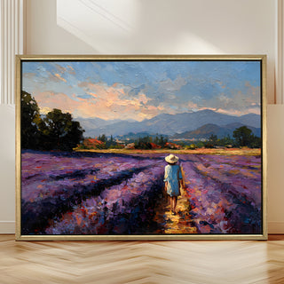 European Cityscape Wall Art, HD Canvas Print, Golden Floater Framed, Ready to Hang, (36 In x 48 In) (EURO-WA-74)