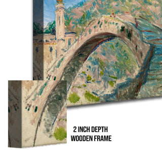 The Bridge at Dolceacqua Painting | HD Canvas Print | Ready to Hang | Wall Art for Bedroom, living room, Hallway (CMWA16)