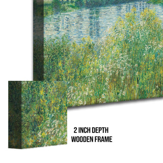 Seine River at Vétheuil Painting | HD Canvas Print | Ready to Hang | Wall Art for Bedroom, living room, Hallway (CMWA17)