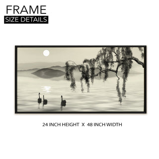 Mesmerising Landscapes Art Large Canvas Paintings. Framed Digital Reprints of Famous and Vibrant Artwork (LDWA07) - Khirki.in 