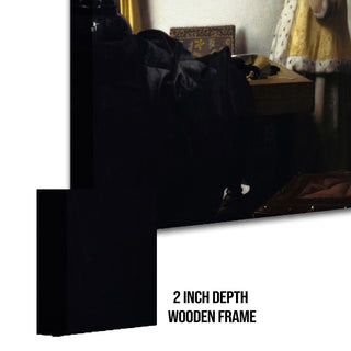 Girl with a Pearl Necklace – Johannes Vermeer Painting | HD Canvas Print | Ready to Hang | Wall Art for Bedroom, living room, Hallway (JVWA05)