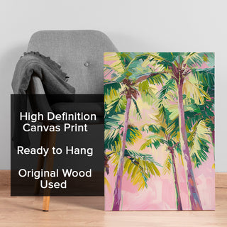 Palm Tree Wall Art Painting, HD Canvas Print, Framed, Ready to Hang. (POMA08)