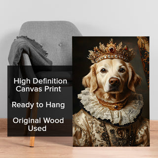 Crowned Companion Wall Art Painting, HD Canvas Print, Framed, Ready to Hang. (MAXWA116)