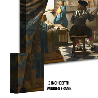 The Art of Painting – Johannes Vermeer Painting | HD Canvas Print | Ready to Hang | Wall Art for Bedroom, living room, Hallway (JVWA09)