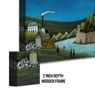 Bridge at Sèvres with the Eiffel Tower – Henri Rousseau Painting | HD Canvas Print | Ready to Hang | Wall Art for Bedroom, living room, Hallway (HRWA14)