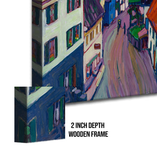 Street in Murnau – Wassily Kandinsky Painting | HD Canvas Print | Ready to Hang | Wall Art for Bedroom, living room, Hallway (WKWA01)