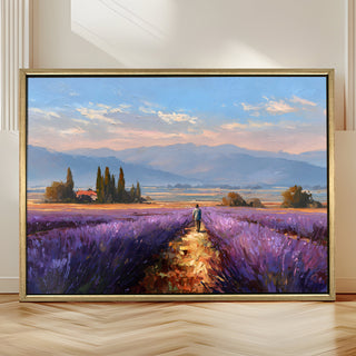 European Cityscape Wall Art, HD Canvas Print, Golden Floater Framed, Ready to Hang, (36 In x 48 In) (EURO-WA-75)