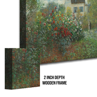 The Artist’s Garden at Argenteuil Painting | HD Canvas Print | Ready to Hang | Wall Art for Bedroom, living room, Hallway (CMWA14)