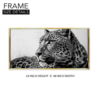 Amazing Wildlife Wall Art. Large Canvas Framed Digital Reprints of Jungle, Wildlife, Animals and Birds. Ready To Hang. Size:  24 Inch x 48 Inch (WBWA45) - Khirki.in 