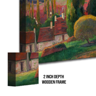 Houses at Le Pouldu – Paul Gauguin Painting | HD Canvas Print | Ready to Hang | Wall Art for Bedroom, living room, Hallway (PGWA08)