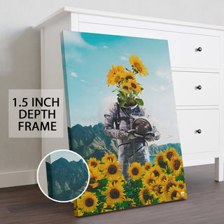 Floral Voyager Wall Art Painting, HD Canvas Print, Framed, Ready to Hang. (FLWA03)