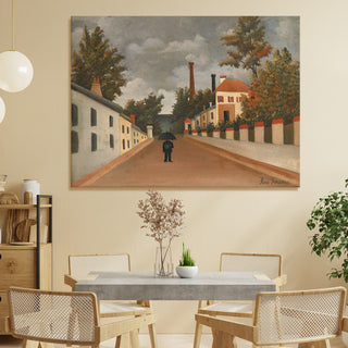 Outskirts of Paris – Henri Rousseau Painting | HD Canvas Print | Ready to Hang | Wall Art for Bedroom, living room, Hallway (HRWA04)