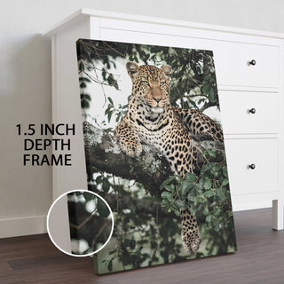 Leopard’s Realm Wall Art Painting, HD Canvas Print, Framed, Ready to Hang. (WNWA167)