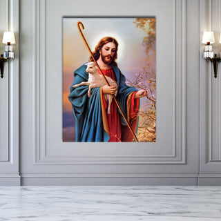 Jesus Christ Canvas Wall Art painting. Large Size canvas Wall Art For Home Decor. (JEWA04).