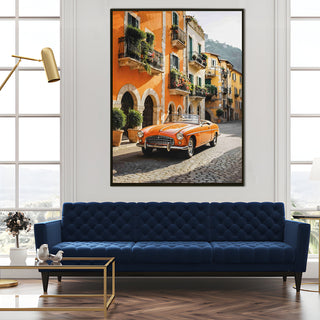 Vintage Cars And Bikes Canvas Wall Art. High Definition Portraits of Automobile. (VCBWA16)