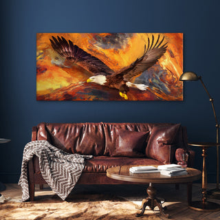 Amazing Wildlife Wall Art. Large Canvas Framed Digital Reprints of Jungle, Wildlife, Animals and Birds. Ready To Hang. Size:  24 Inch x 48 Inch (WBWA46)