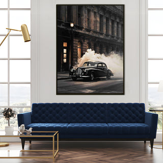 Vintage Cars And Bikes Canvas Wall Art. High Definition Portraits of Automobile. (VCBWA09)