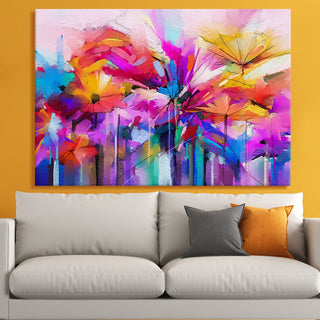 PAPER PLANE DESIGN Canvas Floral Wall Art: A Symphony of Nature's Elegance Large Size Canvas Framed Paintings For Living Room, Office, Home Decor. (FLWA15)