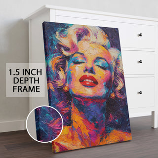 Marilyn Monroe Maximalist Altered Wall Art, HD Canvas Print, Framed, Ready to Hang. (POMA06)