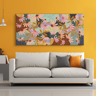 Enchanting Floral Wall Art, HD Canvas Print, Framed, Ready to Hang. (FLWA45)