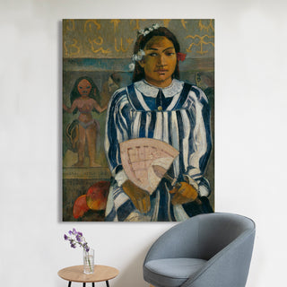 Portrait of Tehamana – Paul Gauguin Painting | HD Canvas Print | Ready to Hang | Wall Art for Bedroom, living room, Hallway (PGWA09)