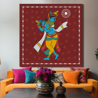 Indian Kalighat Wall Art Canvas Painting For Home and Office Wall Decoration
