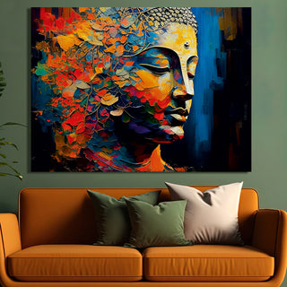 Lord Buddha Canvas Painting For Home Decor, Office walls and Hotels, Resorts Wall Decoration (BDWA02)