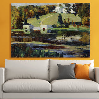 View of the Park of the Estate in Moscow – Wassily Kandinsky Painting | HD Canvas Print | Ready to Hang | Wall Art for Bedroom, living room, Hallway (WKWA09)