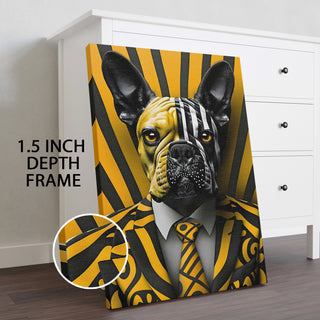 Commanding Canine Wall Art Painting, HD Canvas Print, Framed, Ready to Hang. (POMWA316)