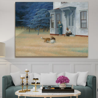 Cape Cod Evening – Edward Hopper Painting | HD Canvas Print | Ready to Hang | Wall Art for Bedroom, living room, Hallway (EHWA01)