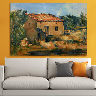 The Old House – Paul Cézanne Painting | HD Canvas Print | Ready to Hang | Wall Art for Bedroom, living room, Hallway (PCWA06)