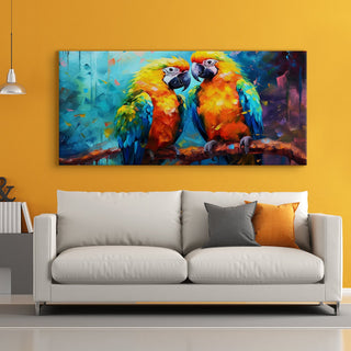 Amazing Wildlife Wall Art. Large Canvas Framed Digital Reprints of Jungle, Wildlife, Animals and Birds. Ready To Hang. Size:  24 Inch x 48 Inch (WBWA48)