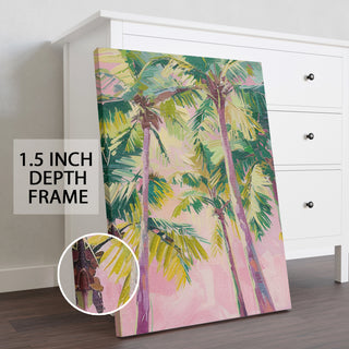 Palm Tree Wall Art Painting, HD Canvas Print, Framed, Ready to Hang. (POMA08)