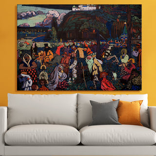 Sunday in Russia – Wassily Kandinsky Painting | HD Canvas Print | Ready to Hang | Wall Art for Bedroom, living room, Hallway (WKWA08)