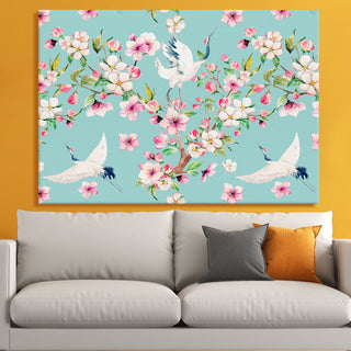 PAPER PLANE DESIGN Canvas Floral Wall Art: A Symphony of Nature's Elegance Large Size Canvas Framed Paintings For Living Room, Office, Home Decor. (FLWA14)