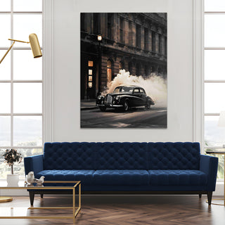 Vintage Cars And Bikes Canvas Wall Art. High Definition Portraits of Automobile. (VCBWA09)
