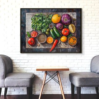 Large Premium Framed Canvas for kitchen, dining area, cafe, restaurant, or hotel (KTCWA007)