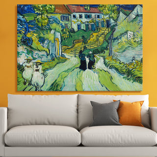 Garden At Arles By Vincent Van Gogh Wall Art, HD Canvas Print, Framed, Ready to Hang. (VAWA019)