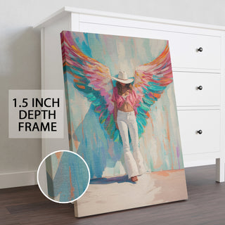 Angel Wings Creative Wall Art Painting, HD Canvas Print, Framed, Ready to Hang. (POMA10)