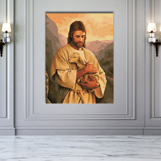 Jesus Christ Canvas Wall Art painting. Large Size canvas Wall Art For Home Decor. (JEWA02).