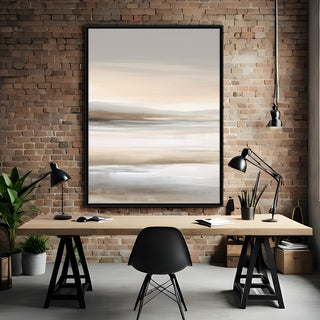 Neutral Abstract Canvas Wall Art – 36x48 Inch Large Modern Painting for Home & Office Decor | HD Canvas Print, Ready to Hang. (ABSWA21)
