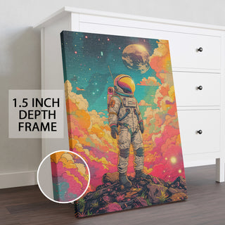 Master Flame Space Themed Wall Art Painting, HD Canvas Print, Framed, Ready to Hang. (POMA19)