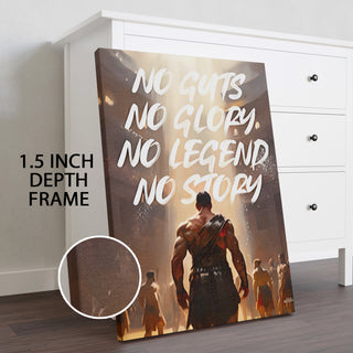 Gladiator Warrior Motivational Wall Art, HD Canvas Print, Framed, Ready to Hang. (POMWA348)