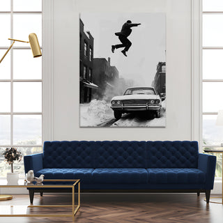 Vintage Cars And Bikes Canvas Wall Art. High Definition Portraits of Automobile. (VCBWA10)