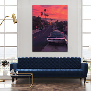 Vintage Cars And Bikes Canvas Wall Art. High Definition Portraits of Automobile. (VCBWA27)
