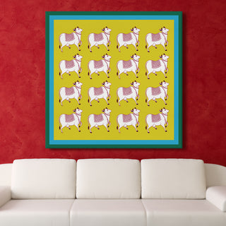 Indian Traditional Pichwai Wall Art Canvas Painting For Home Decor (PWA28).