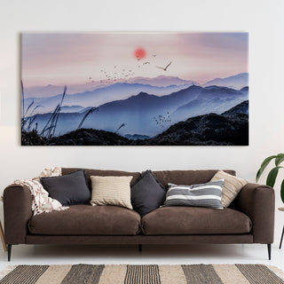 Landscapes Abstract Modern Art Large Canvas Paintings. Framed Digital Reprints of Famous and Vibrant Artwork (LDWA02) - Khirki.in 