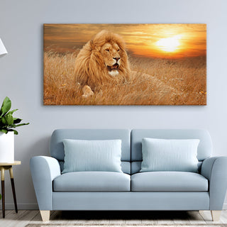 Amazing Wildlife Wall Art. Large Canvas Framed Digital Reprints of Jungle, Wildlife, Animals and Birds. Ready To Hang. Size:  24 Inch x 48 Inch (WBWA25)