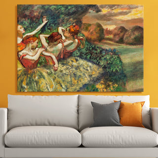 Four Dancers – Edgar Degas Painting | HD Canvas Print | Ready to Hang | Wall Art for Bedroom, living room, Hallway (EDWA06)